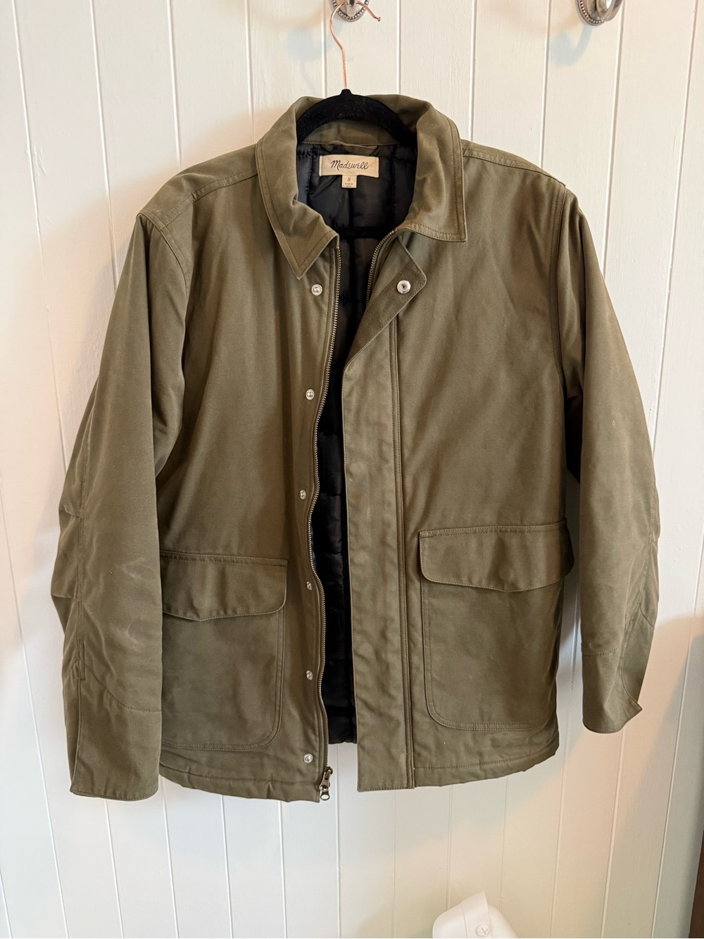 Madewell men’s waxed quilted barn jacket